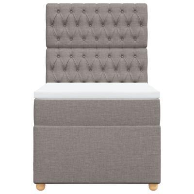 Boxspring met matras stof taupe 100x200 cm