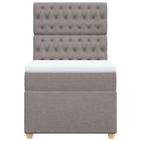 Boxspring met matras stof taupe 120x200 cm - thumbnail