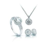 Ketting met bijpassende oorbellen Diamonfire 1312691902165 Ring - thumbnail