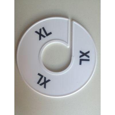 Maatring 11 cm wit/zwart XL