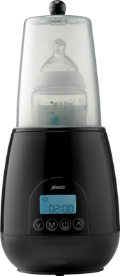 Alecto BW700BK - Snelle digitale flessenwarmer voor opwarming, sterilisatie en ontdooien, zwart