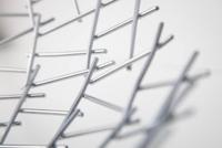 Design fruitschaal STRUCTUUR 45cm zilver gepoedercoat metaal - 19008 - thumbnail