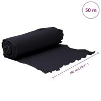 VidaXL Geotextielmembraan 1x50 m polyestervezel zwart - thumbnail