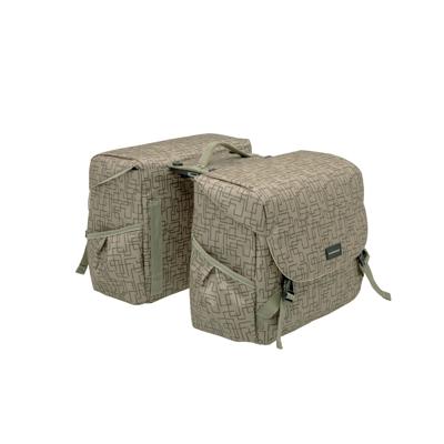 New Mondi joy - dubbele fietstas voor dames, sportief en waterafstotend, ivy walnut