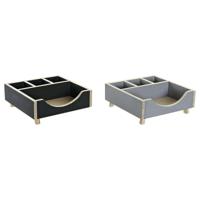 Organizer DKD Home Decor Bureau Hout (18 x 18 x 7 cm) (2 pcs) - thumbnail