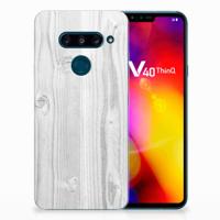LG V40 Thinq Bumper Hoesje White Wood - thumbnail
