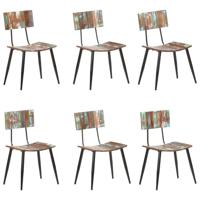Eetkamerstoelen 6 st massief gerecycled hout - thumbnail