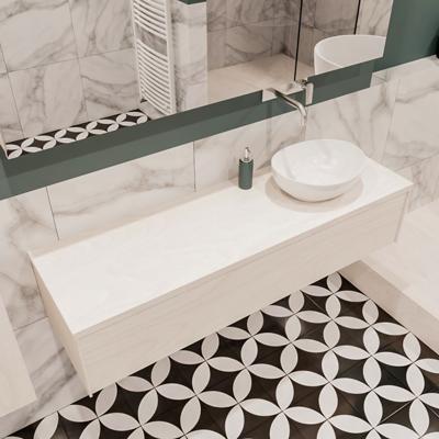 Mondiaz Lush Barco badmeubel underlayment 150 cm 1 lade mdf 1 waskom rechts zonder kraangat