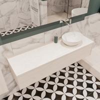 Mondiaz Lush Barco badmeubel underlayment 150 cm 1 lade mdf 1 waskom rechts zonder kraangat - thumbnail