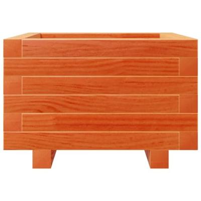 Plantenbak 40x40x26,5 cm massief grenenhout wasbruin
