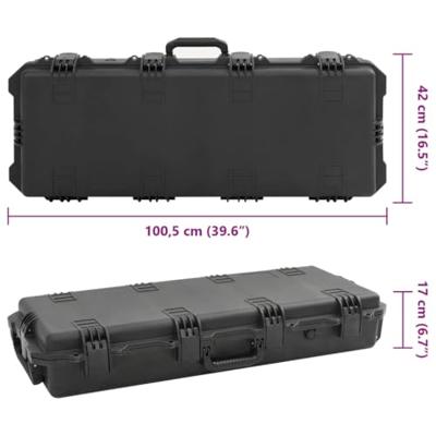 Flightcase draagbaar 79,5x52x39 cm PP zwart - thumbnail