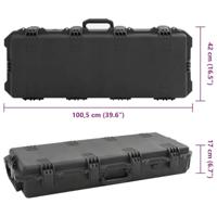Flightcase draagbaar 100,5x42x17 cm PP zwart - thumbnail