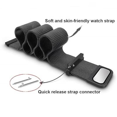 By Qubix - Milanese bandje - Blauw - Compatible met Garmin Lily 2 - Compatible Garmin bandje