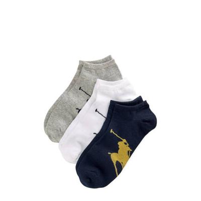 Ralph Lauren enkelsokken Big Pony - set van 3 donkerblauw/wit/grijs Ralph Lauren enkelsokken Big Pony - set van 3 donkerblauw/wit/grijs