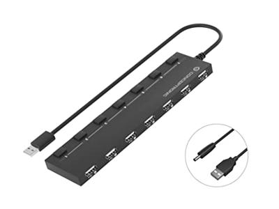 Conceptronic HUBBIES08B interface hub USB 2.0 480 Mbit/s Zwart