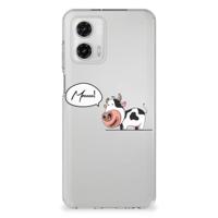 Motorola Moto G73 Telefoonhoesje met Naam Cow - thumbnail