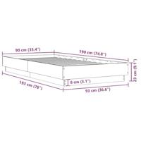 Bedframe bewerkt hout sonoma eikenkleurig 90x190 cm - thumbnail