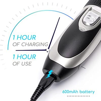 Nobleza Tondeuse voor hond en kat - Draadloos - Set - Zilver