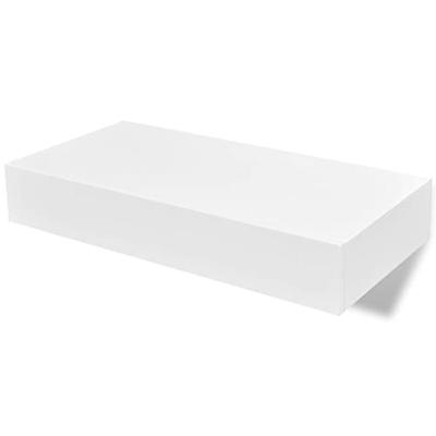 Wandschap met lade zwevend MDF wit