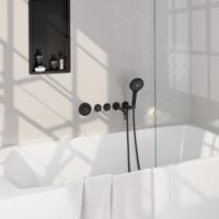 Inbouwthermostaatset Brauer Black Incl Baduitloop en 3 Standen Handdouche Mat Zwart Brauer - thumbnail