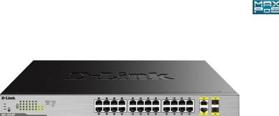 D-Link Dgs Router Switch, 26-Port Max PoE, zwart