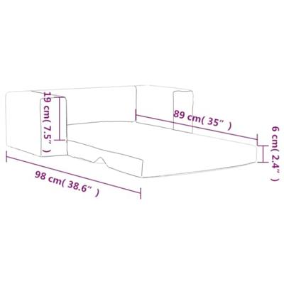 Kinderslaapbank 2-zits zacht pluche roze