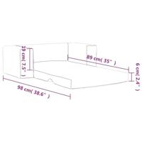 Kinderslaapbank 2-zits zacht pluche roze - thumbnail