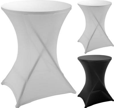 Statafelrok - stretch wit - Ø80 x 110cm