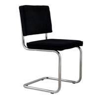 Zuiver Ridge Rib eetkamerstoel Black - thumbnail