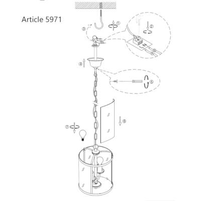 Steinhauer Hanglamp Pimpernel 23cm oud messing 5971BR