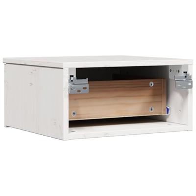 Wandbevestigde nachttafel met lade Wandgemonteerd Wit 37 x 35 x 18,5 cm Wandbevestigde nachttafel met lade Wandgemonteerd Wit 37 x 35 x 18,5 cm