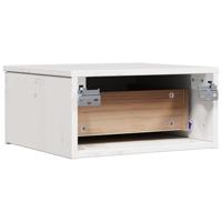 Wandbevestigde nachttafel met lade Wandgemonteerd Wit 37 x 35 x 18,5 cm - thumbnail