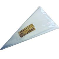 10Packs DIY bruiloft verjaardag partij transparante Candy Cone opbergtas specificatie: 18x37cm met draad - thumbnail