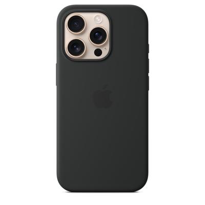 Apple Silicone MagSafe Hoesje iPhone 16 Pro Zwart - thumbnail