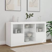 Dressoir met LED-verlichting 123x37x67 cm wit - thumbnail