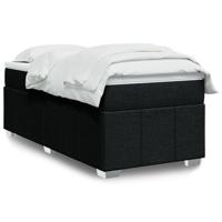 Boxspring met matras stof zwart 90x190 cm - thumbnail