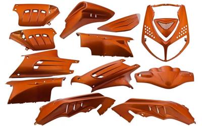 Plaatset 13-delig Edge voor Peugeot Speedfight 2 - oranje metallic