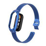 Milanese bandje met case - Blauw - Xiaomi Smart Band 8 & 9 - thumbnail