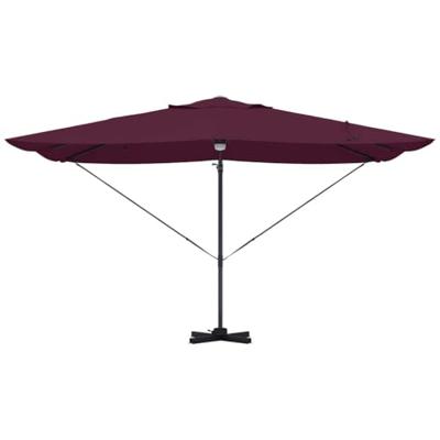 VidaXL Parasol bordeaux rood 351 x 250 x 253 cm polyester en aluminium