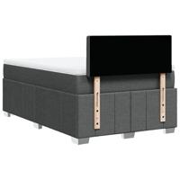 Boxspring met matras stof donkergrijs 120x190 cm - thumbnail