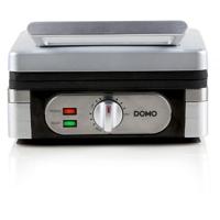 DOMO DO9047W Wafelijzer Anti-aanbaklaag, Controlelampje Zilver - thumbnail