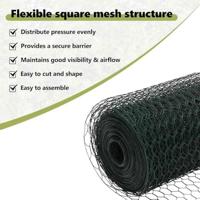 VidaXL Hexagon hek groen 0,6 x 25 m pvc - thumbnail