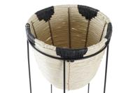 Grondlegger DKD Home Decor Natuurlijk Zwart Metaal Koloniaal Vezel (30 x 30 x 62 cm) - thumbnail