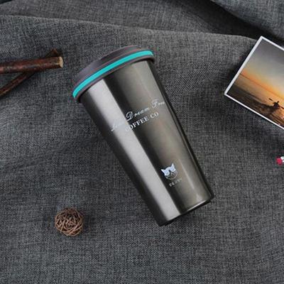 500 ml draagbare roestvrijstaal Creative Gift Coffee Cup Office vacuüm Thermos mok (Navy blauw)