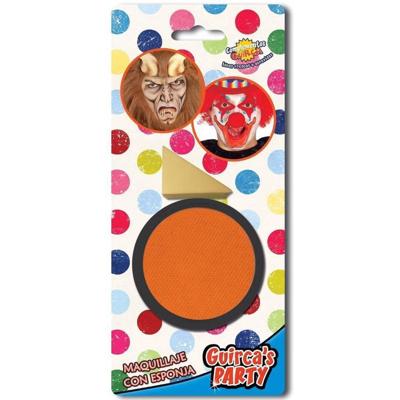 Oranje schmink doosje met sponsje