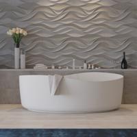 Ligbad Vrijstaand Ideavit Solidharmony 175x100x65 cm Solid Surface Mat Wit Ideavit - thumbnail