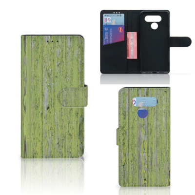 LG Q60 Book Style Case Green Wood LG Q60 Book Style Case Green Wood