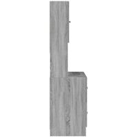 Keukenkast 95x50x180 cm bewerkt hout grijs sonoma eiken - thumbnail