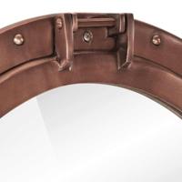 VidaXL Wandspiegel patrijspoort ø50 cm aluminium en glas - thumbnail