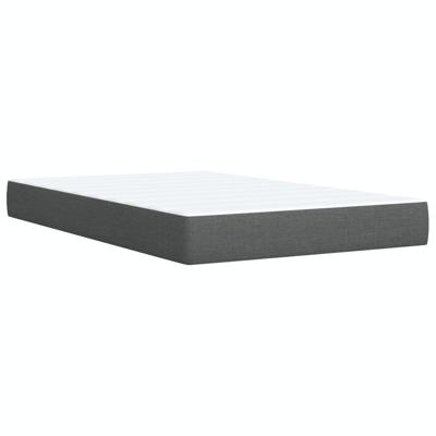 Boxspring met matras stof donkergrijs 120x200 cm